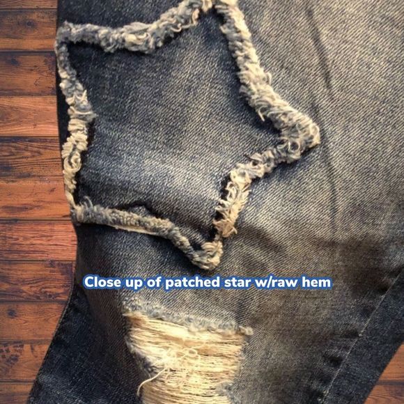 NWT $99 William Rast | Timberlake |Best Friend | Timber | Star Patch Jeans - Picture 8 of 13